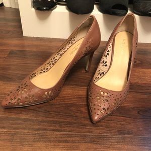 Kate spade eyelet leather heels